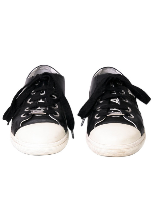 Sneakers CHANEL T 38 black lambskin