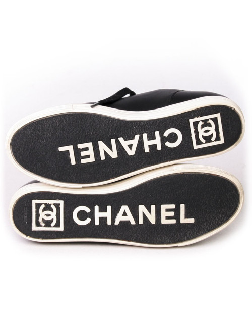 Sneakers CHANEL T 38 black lambskin