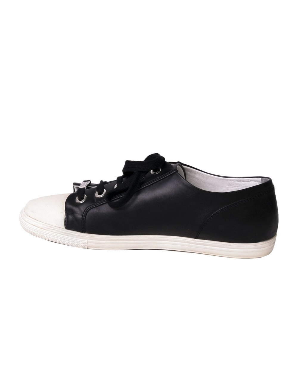 Sneakers CHANEL T 38 cuir d'agneau noir