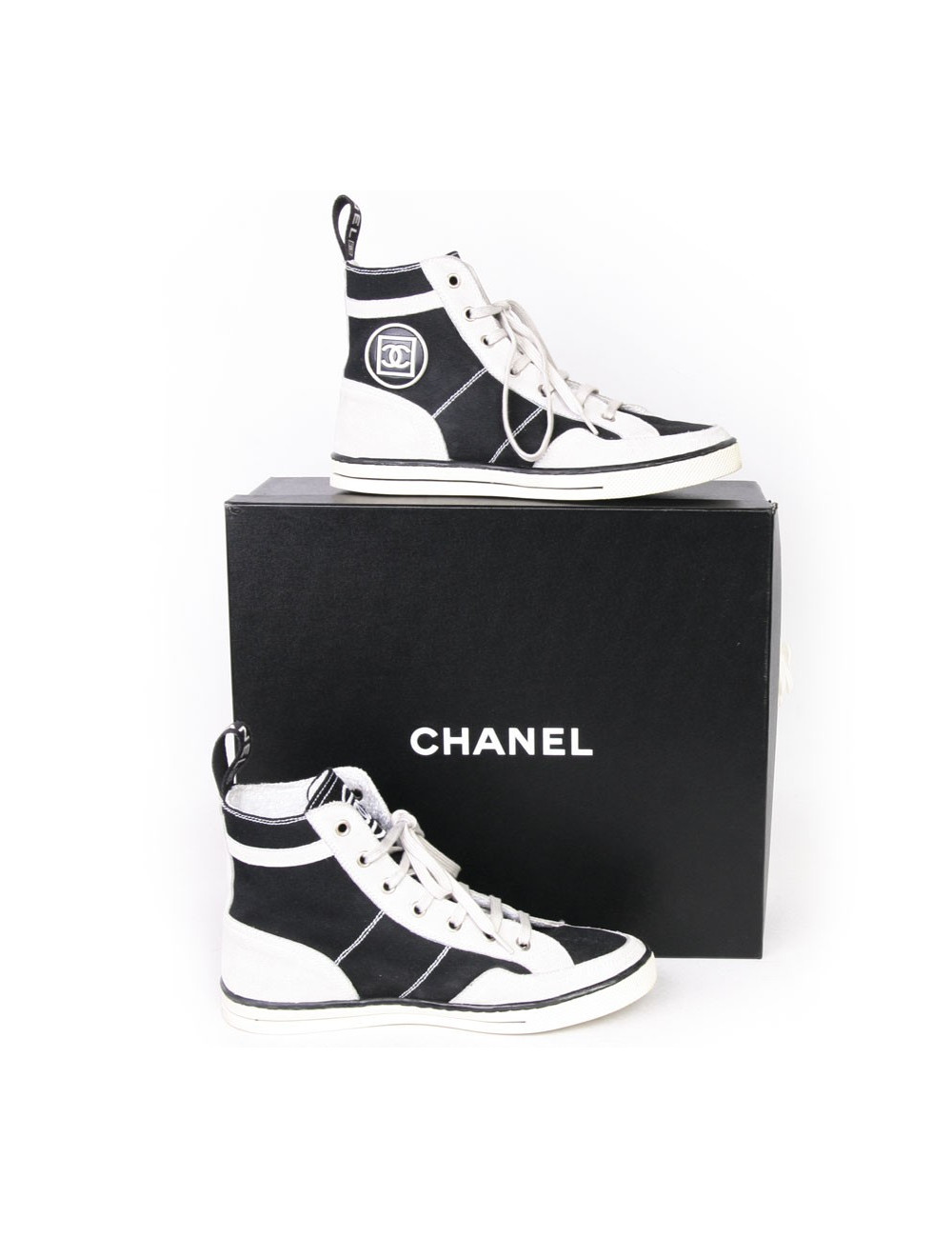 Baskets CHANEL T 37 bicolores