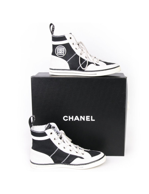Baskets CHANEL T 37 bicolores
