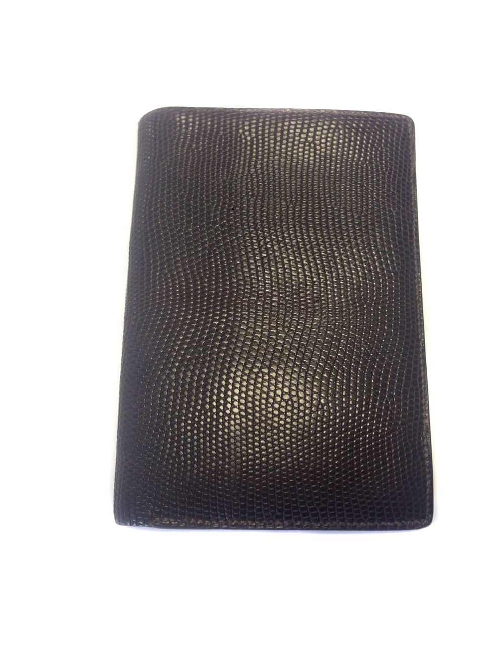 Portefeuille HERMES en serpent niloticus marron