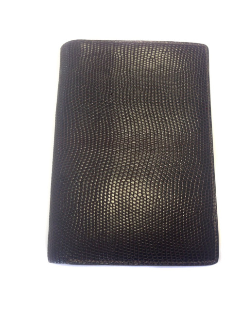 Portefeuille HERMES en serpent niloticus marron