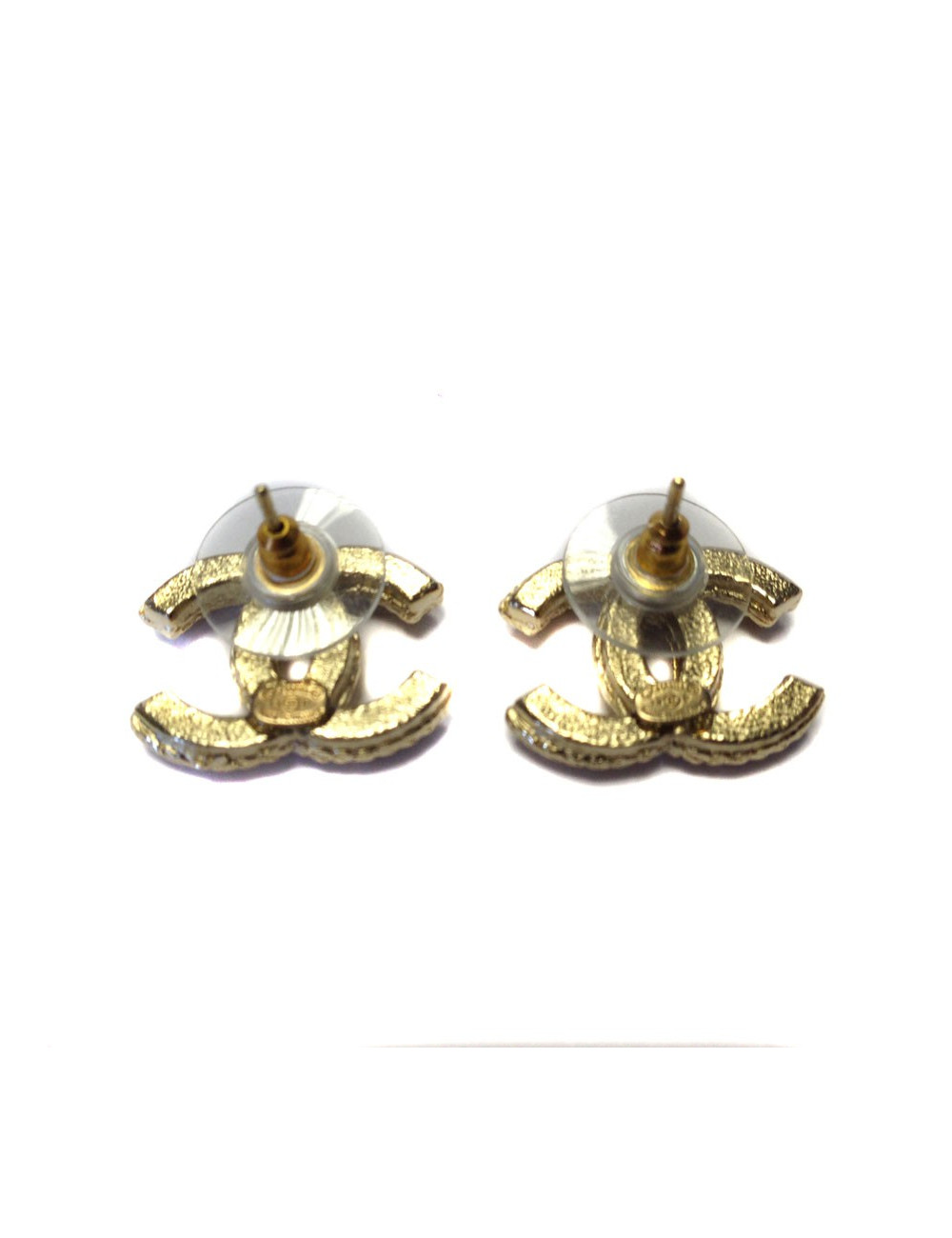 CHANEL Golden strings ear studs