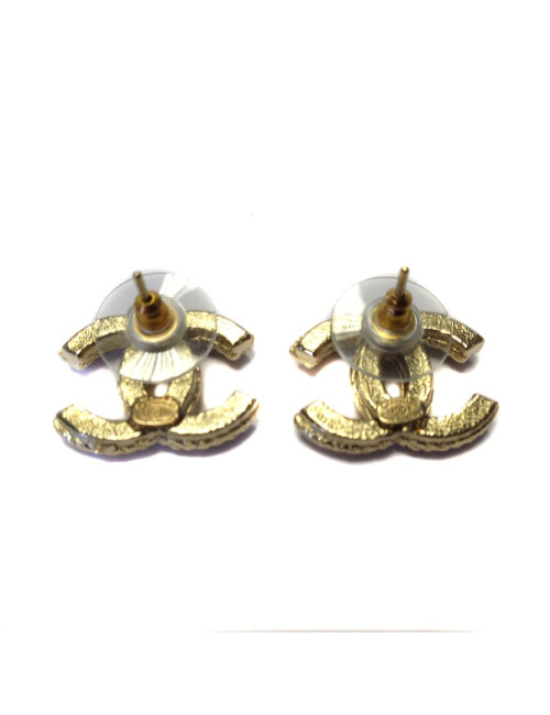 CHANEL Golden strings ear studs