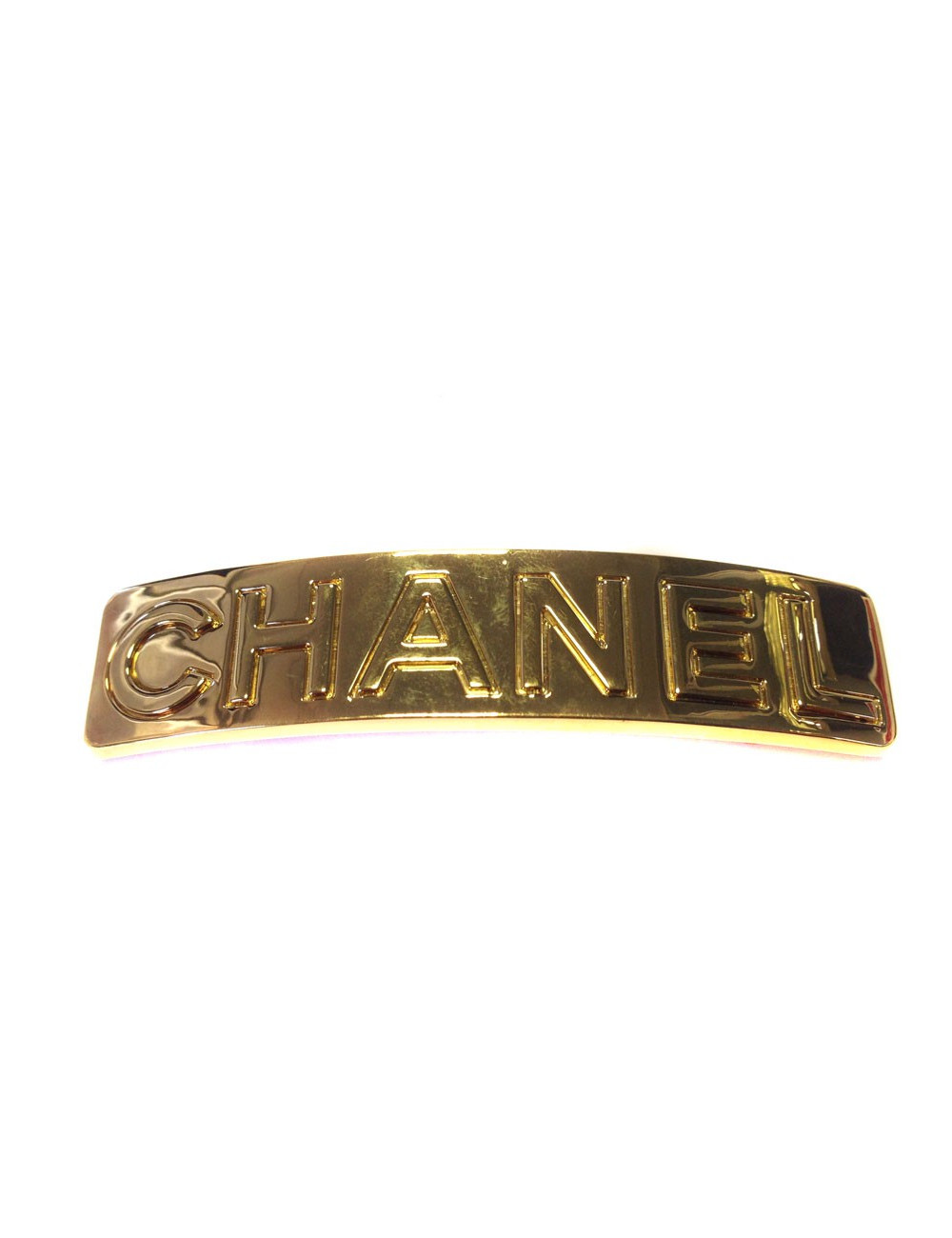 Barrette CHANEL métal doré