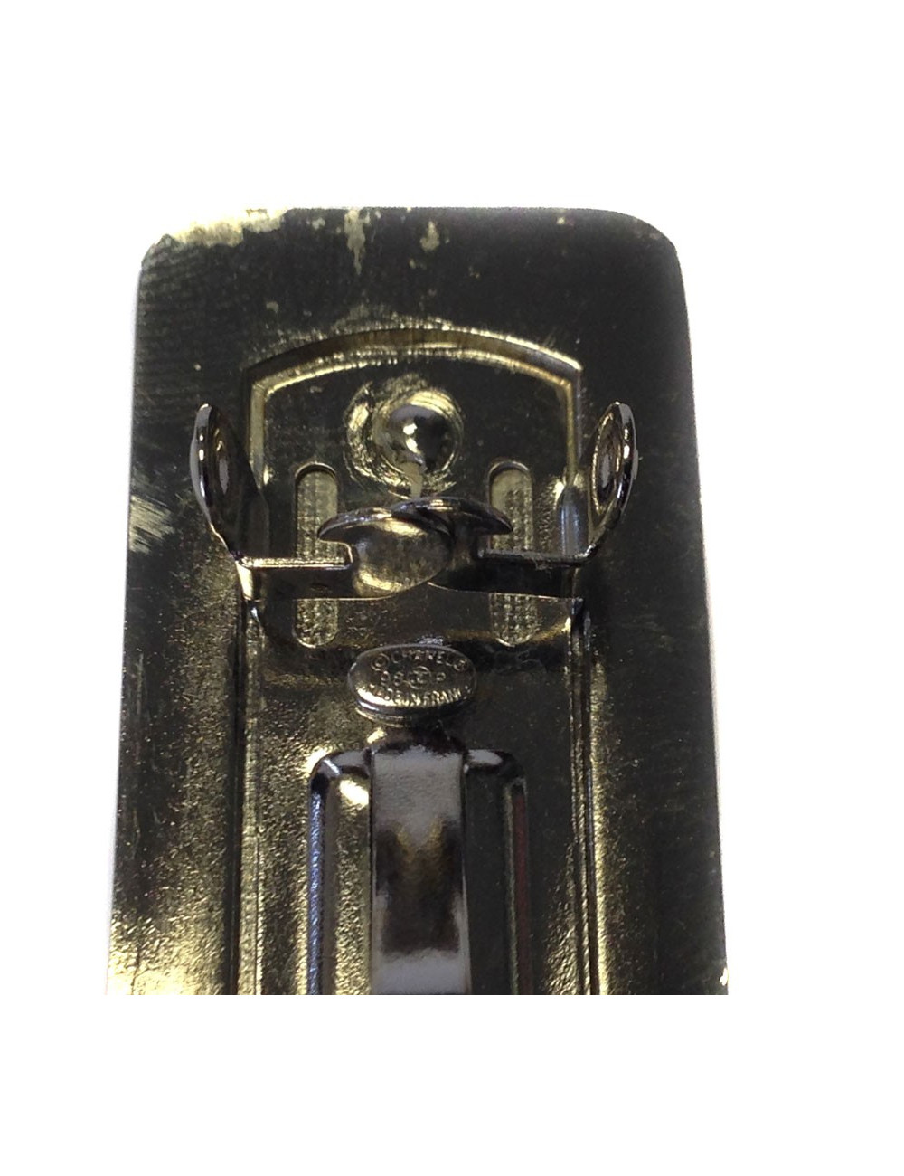 Barrette CHANEL métal argenté 