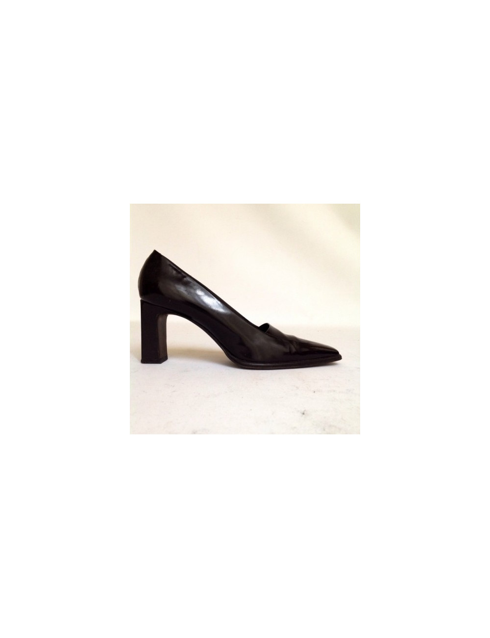 Escarpins SONIA RYKIEL T39 cuir verni noir