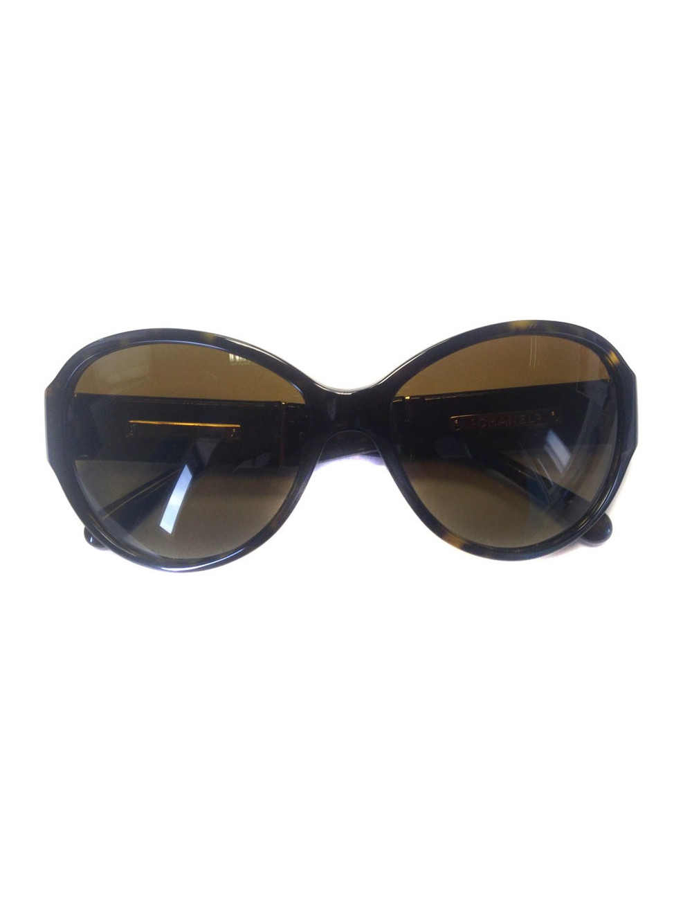 CHANEL way Brown tortoiseshell sunglasses