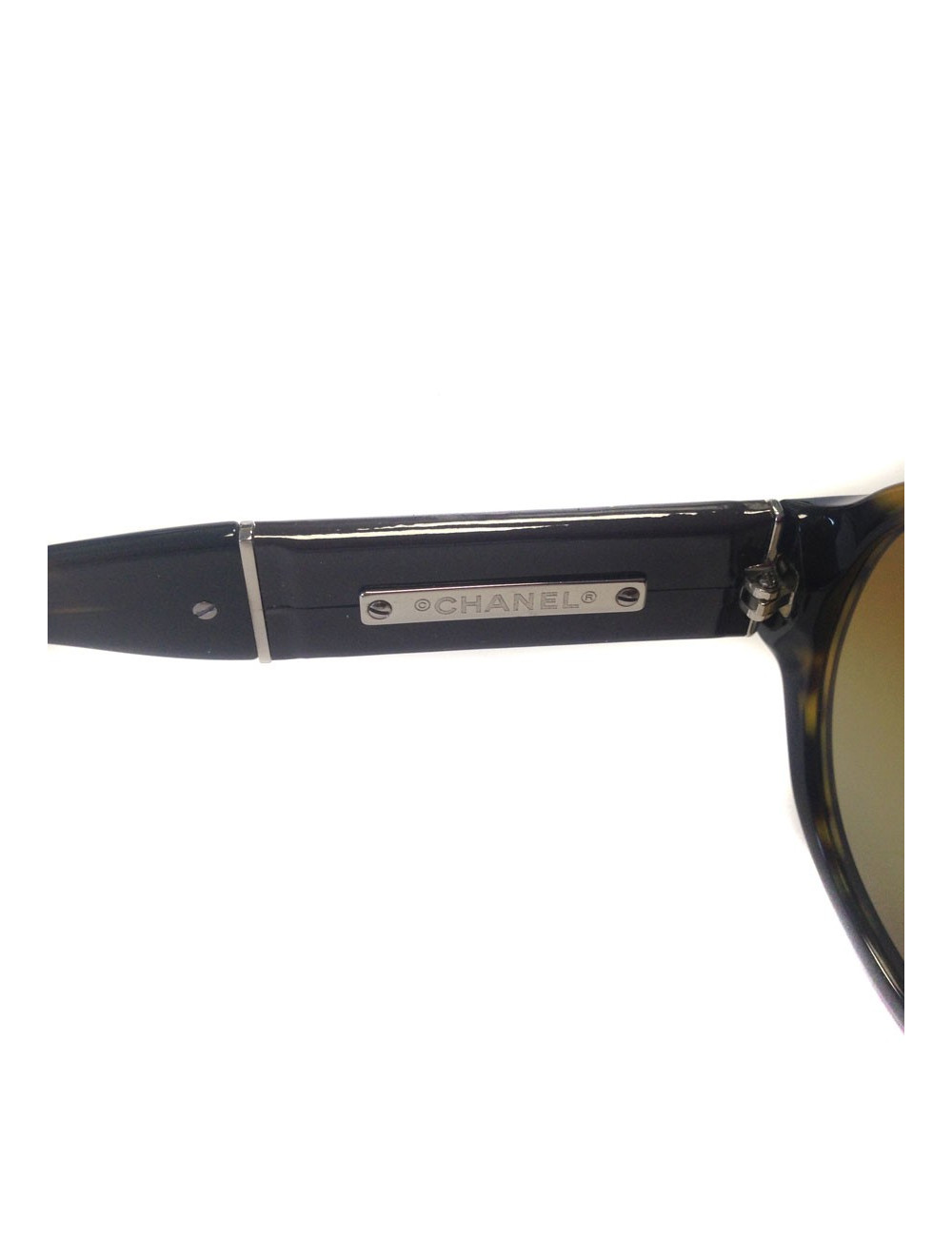 Lunettes de soleil CHANEL  façon écaille marron