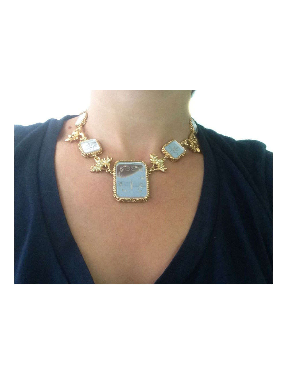 CHRISTIAN LACROIX mirrors Vintage necklace