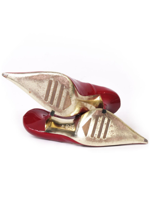 GIANMARCO LORENZI T37 red patent leather pumps