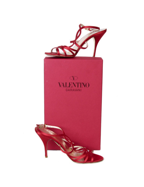 Escarpins VALENTINO T37,5 satin rouge