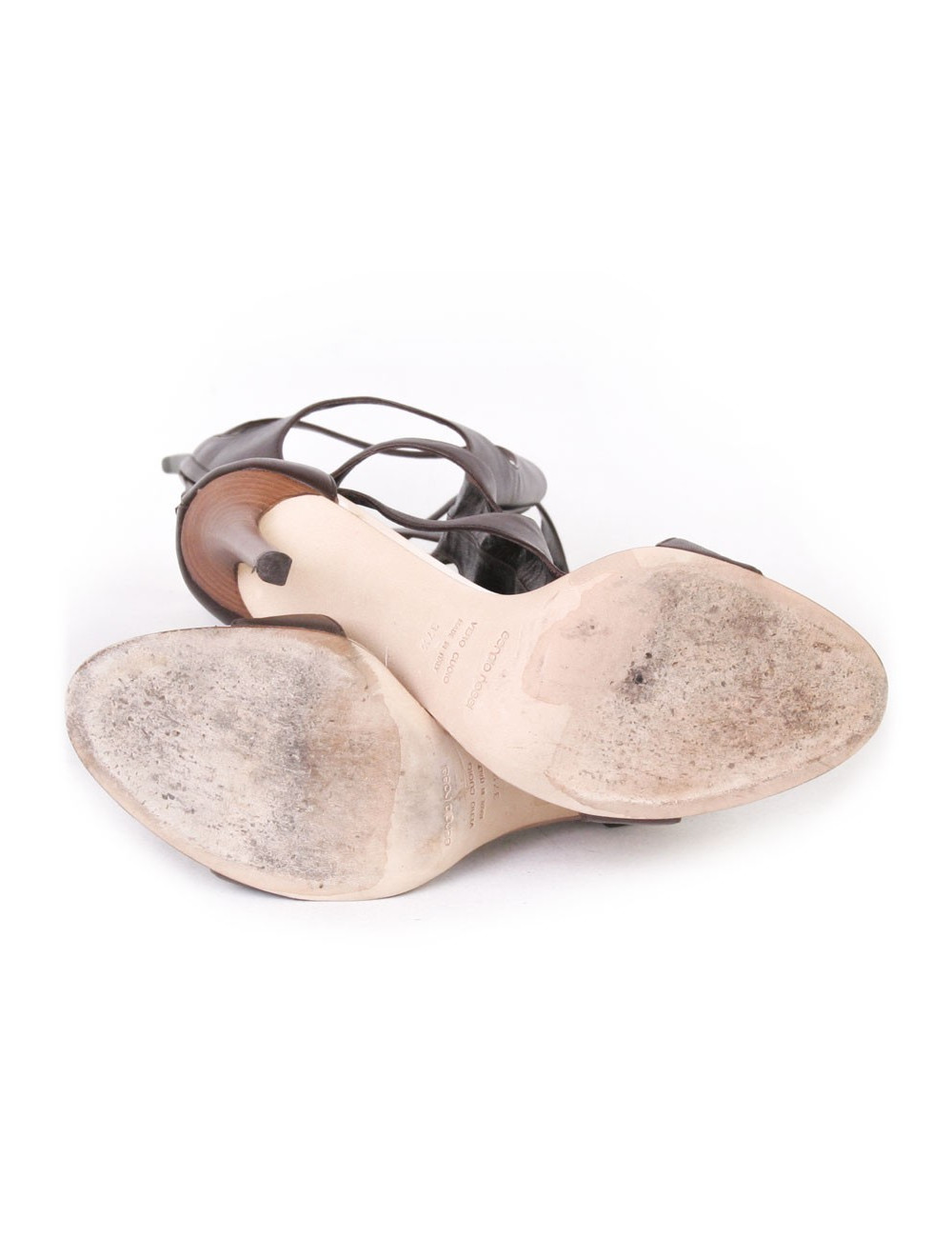 Bottes hautes  à talons T 37.5 Sergio Rossi en cuir marron