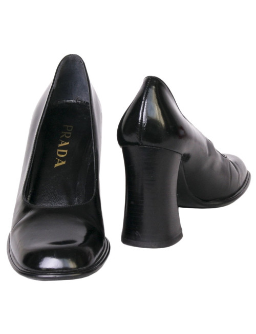 Escarpins PRADA T 39.5 cuir 
