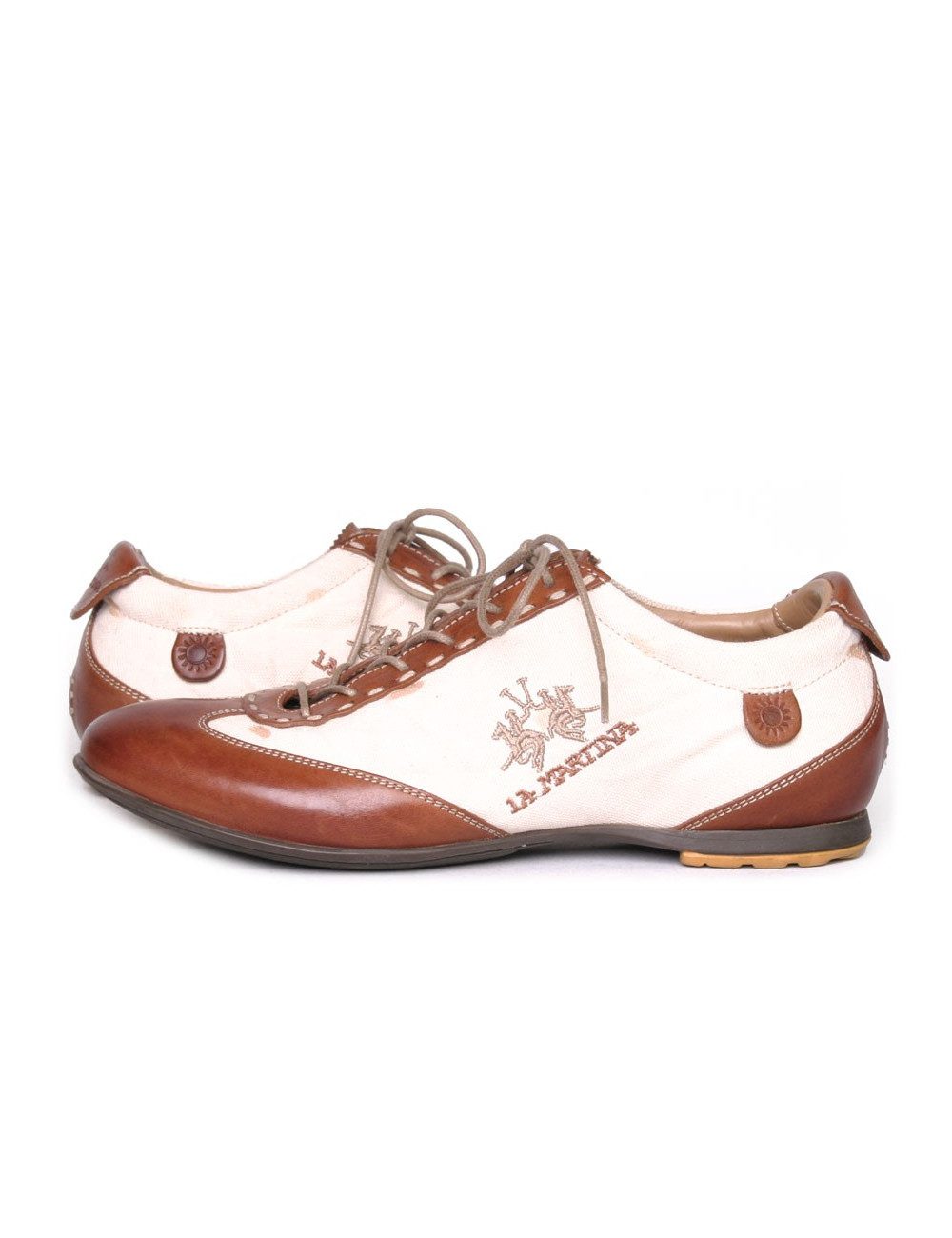 LA MARTINA T 37 canvas and leather shoes
