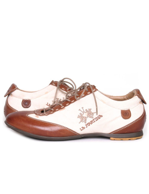 Mocassins LA MARTINA T 37 toile et cuir