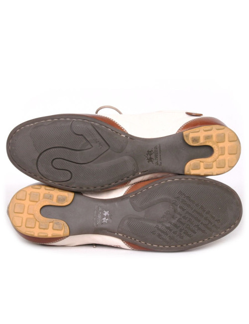 Mocassins LA MARTINA T 37 toile et cuir