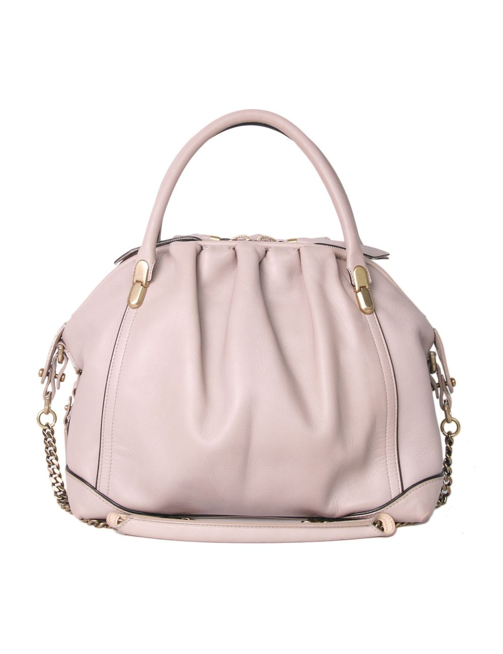 Sac NINA RICCI cuir rose vieilli