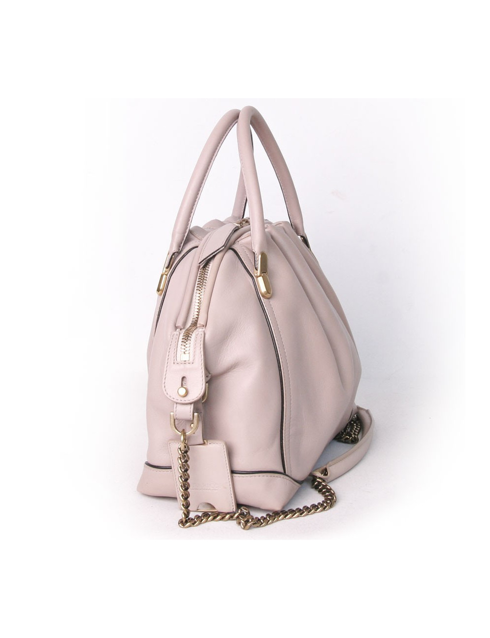 Sac NINA RICCI cuir rose vieilli