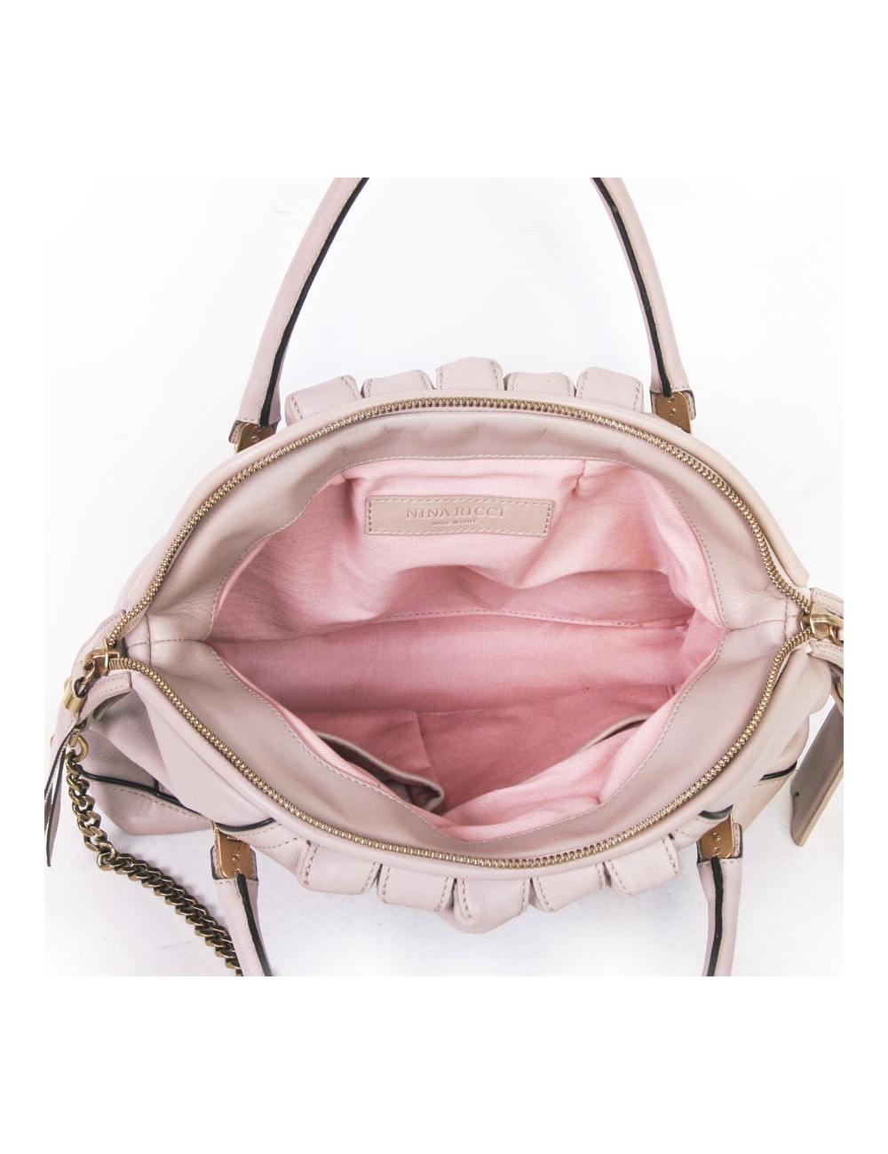 NINA RICCI 'La Rue' bag in powder pink leather