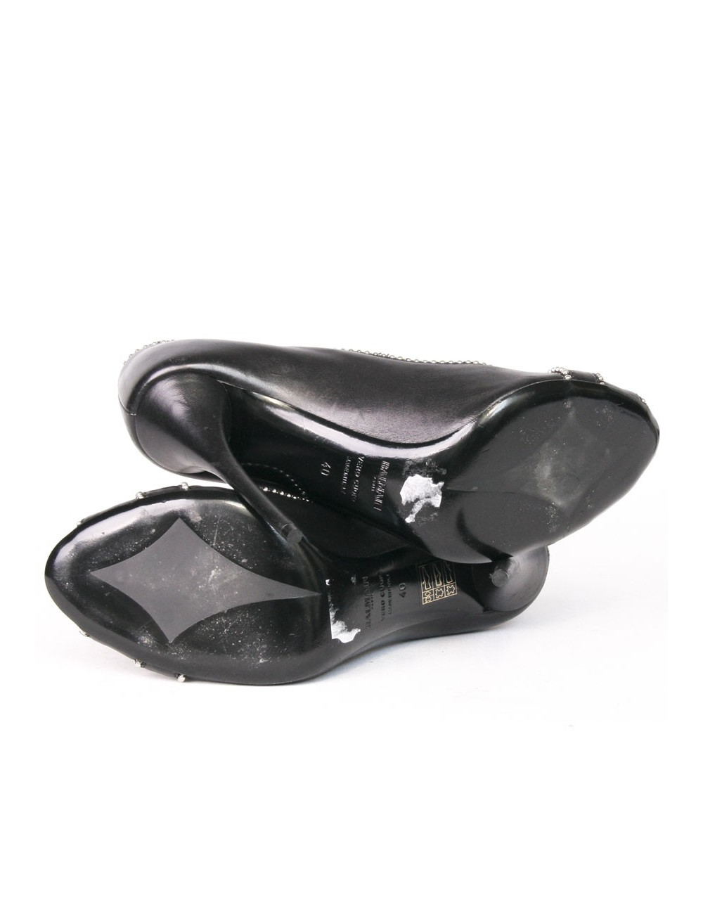 Escarpins BALMAIN T40 cuir noir