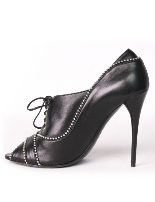 Escarpins BALMAIN T40 cuir noir