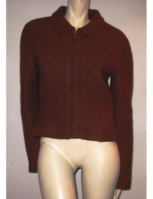 CHANEL t 38 boiled wool jacket