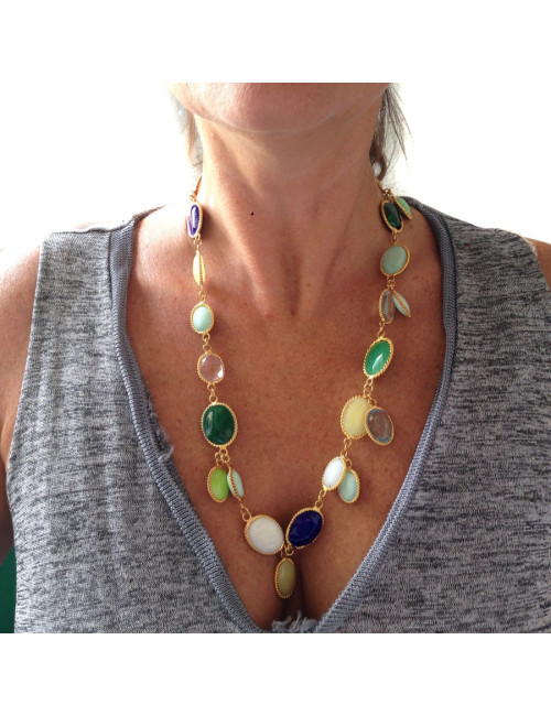 MARGUERITE of VALOIS "Waterfalls" multicoloured necklace