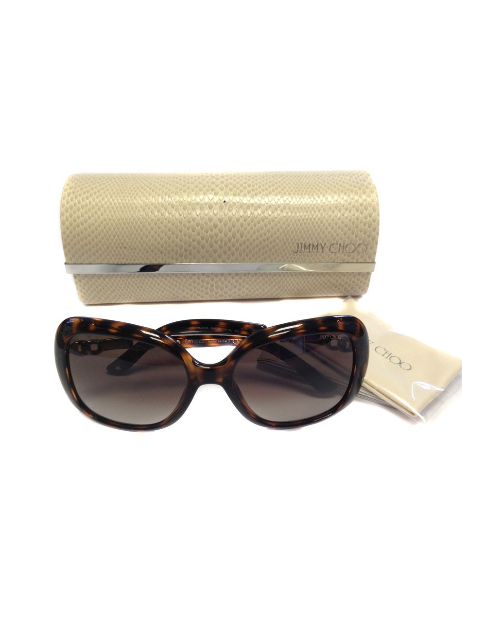 AUCTION JIMMY CHOO way Brown tortoiseshell sunglasses