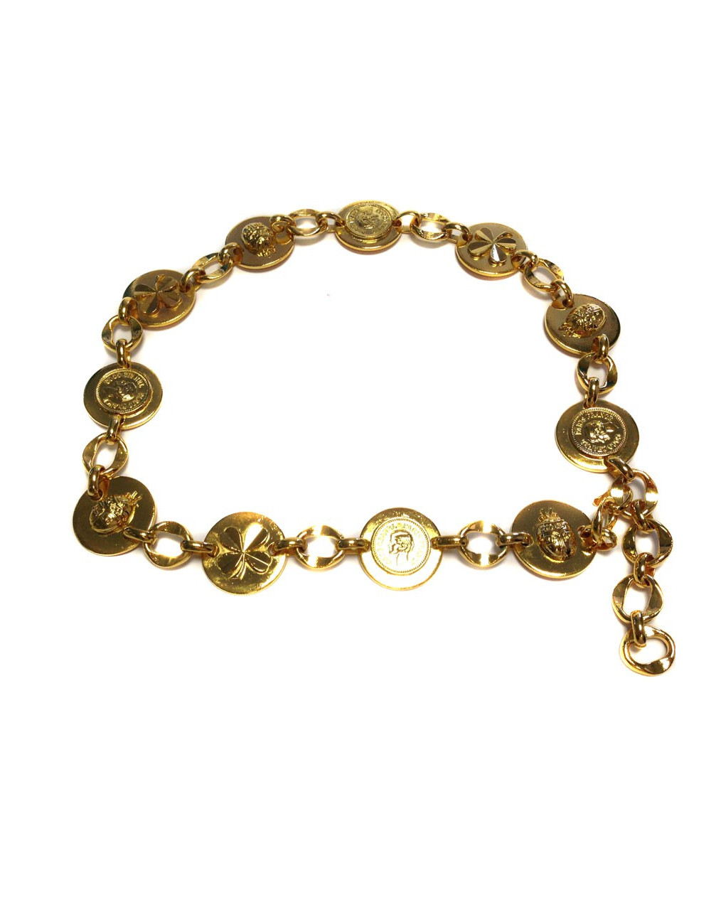 Ceinture CHANEL vintage en métal doré