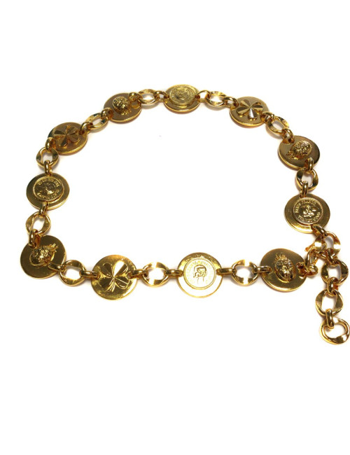 Ceinture CHANEL vintage en métal doré