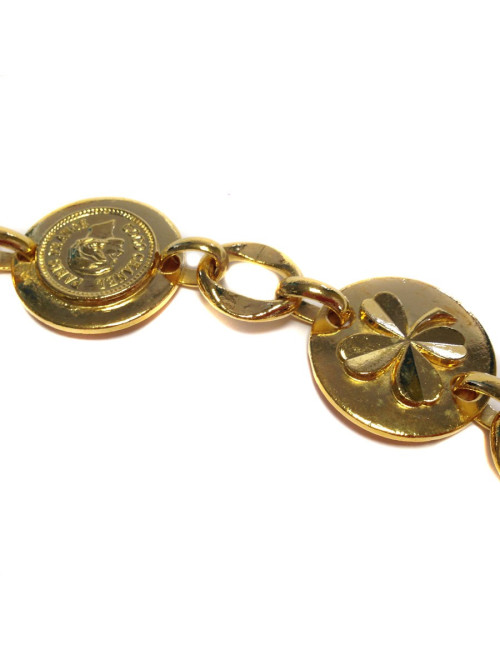 vintage CHANEL belt in gilded metal