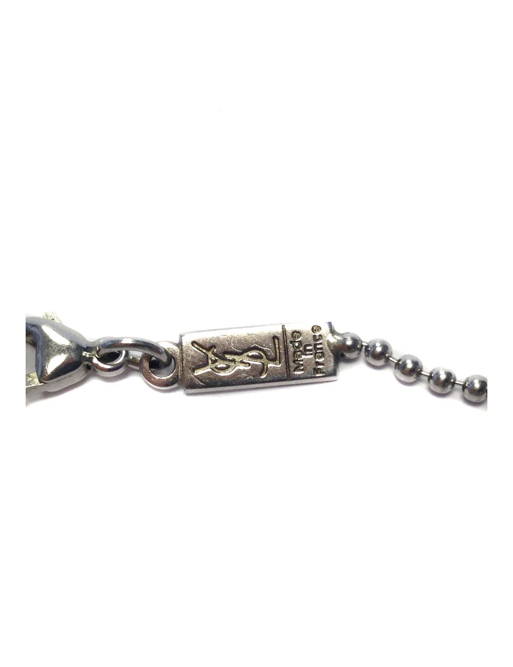 YVES SAINT LAURENT necklace silver ring ornament