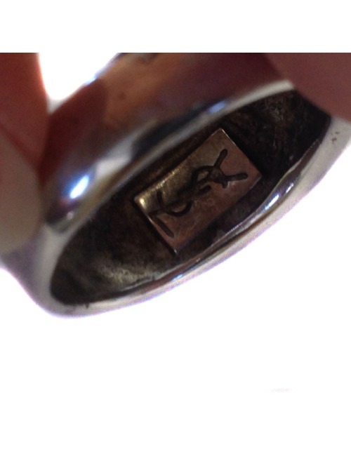 YVES SAINT LAURENT necklace silver ring ornament