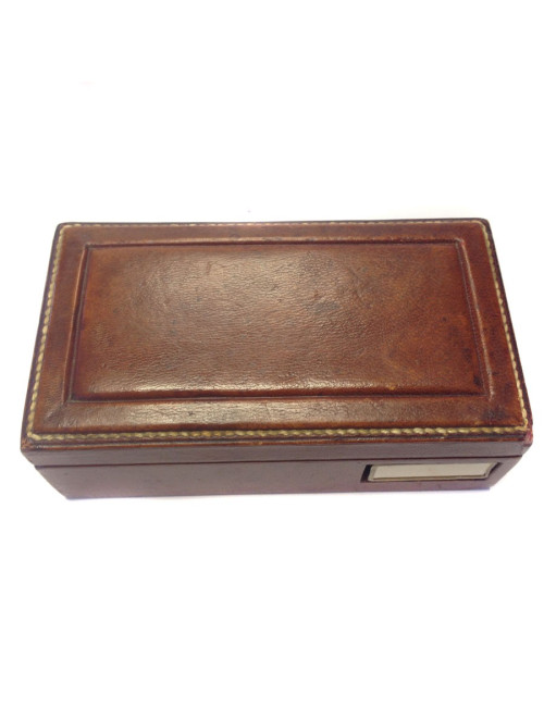 Box matches HERMES Vintage Tan Leather