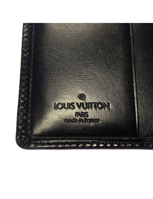 Porte répertoire  LOUIS VUITTON en cuir épi noir