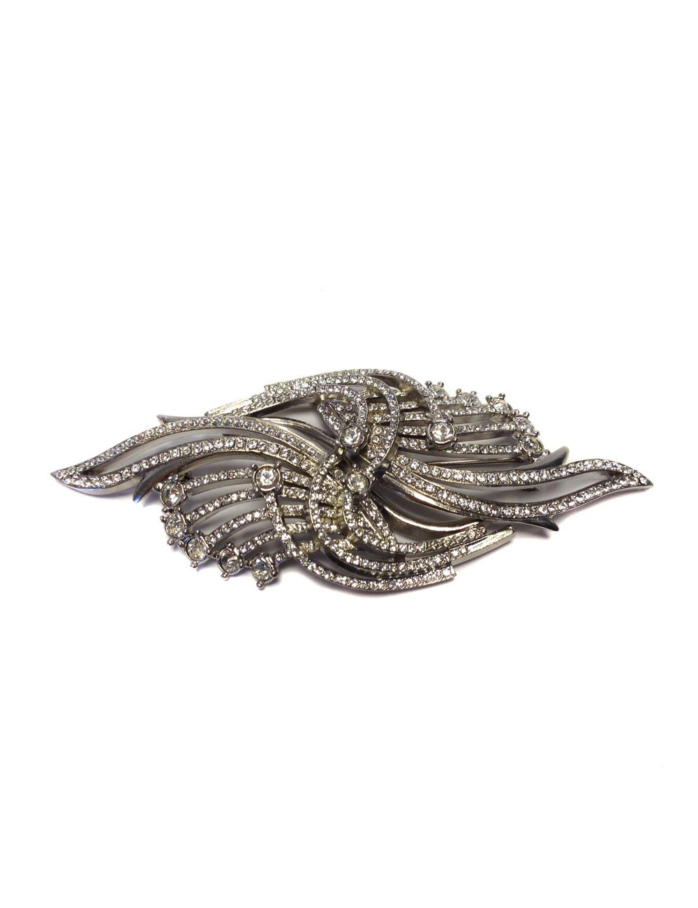 Broche Couture brillants argent