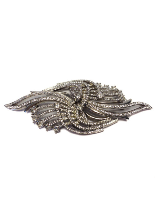 Broche Couture brillants argent