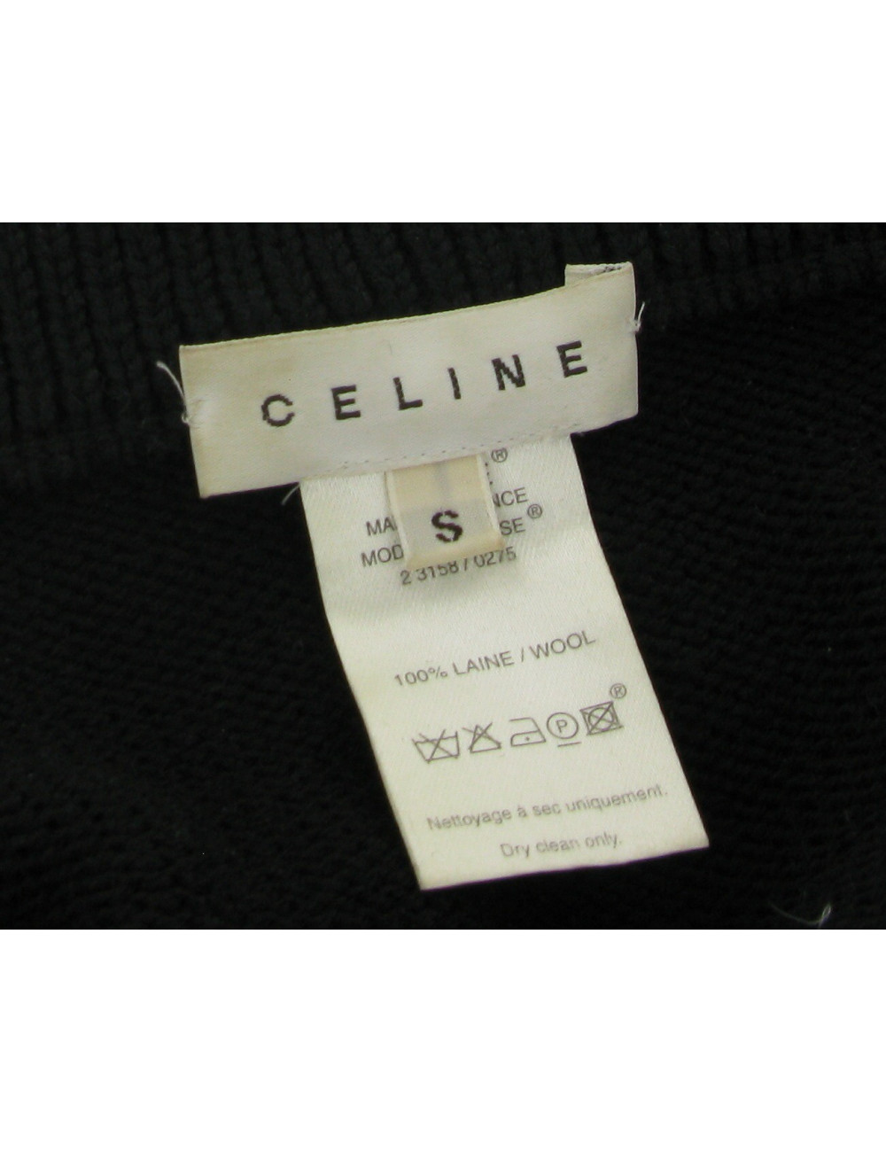 CELINE black Wool Sweater