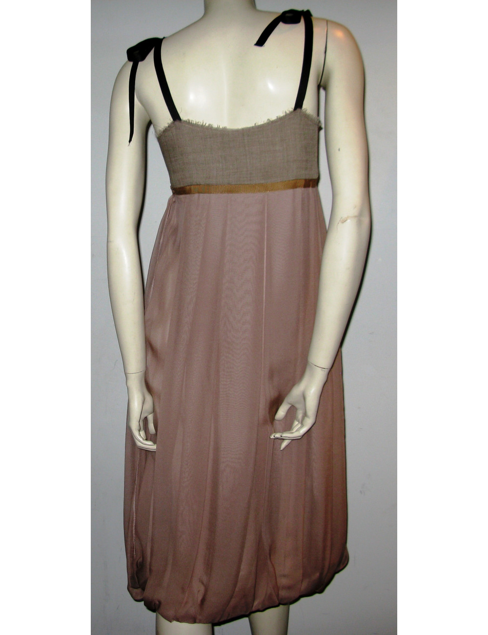 MARNI dress in beige and old Silk rose T40 it
