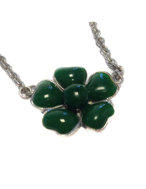 Collier fleurette MARGUERITE de VALOIS vert