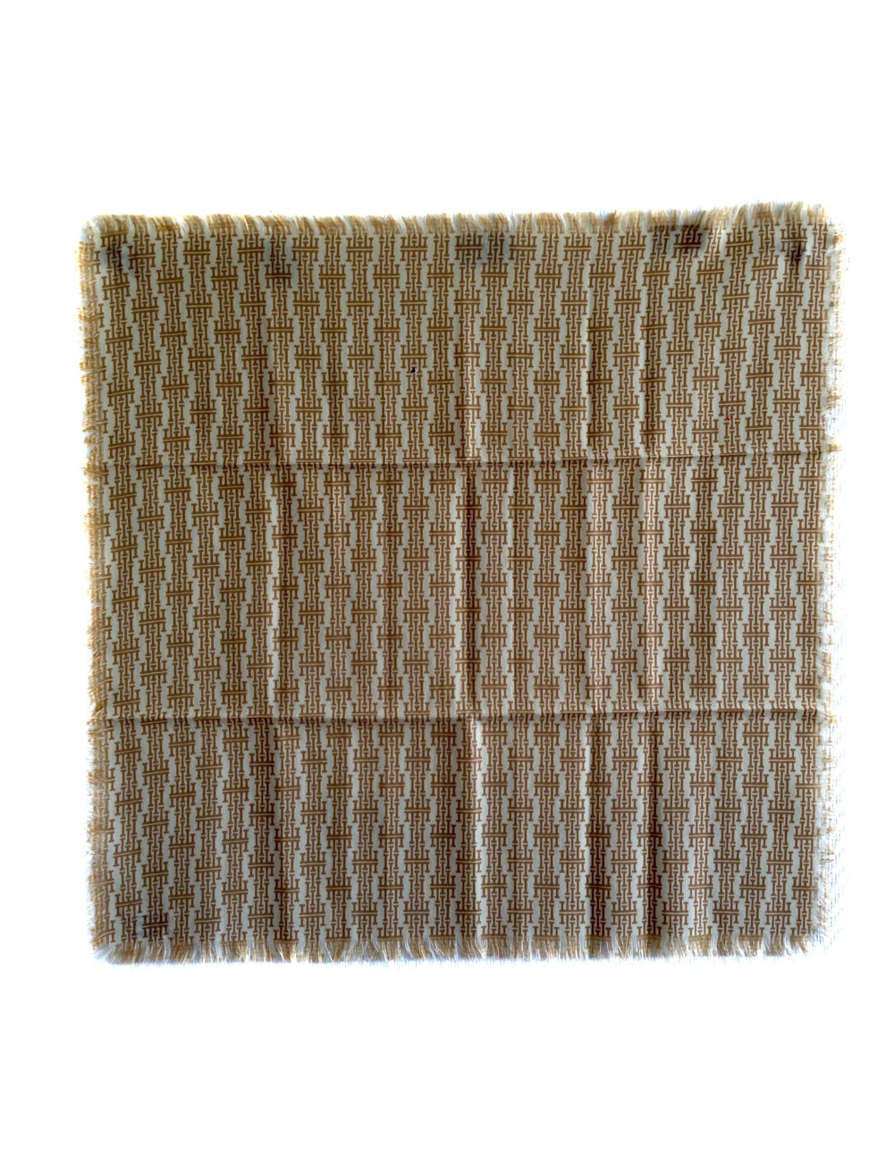 Scarf HERMÈS vintage beige pattern: wool