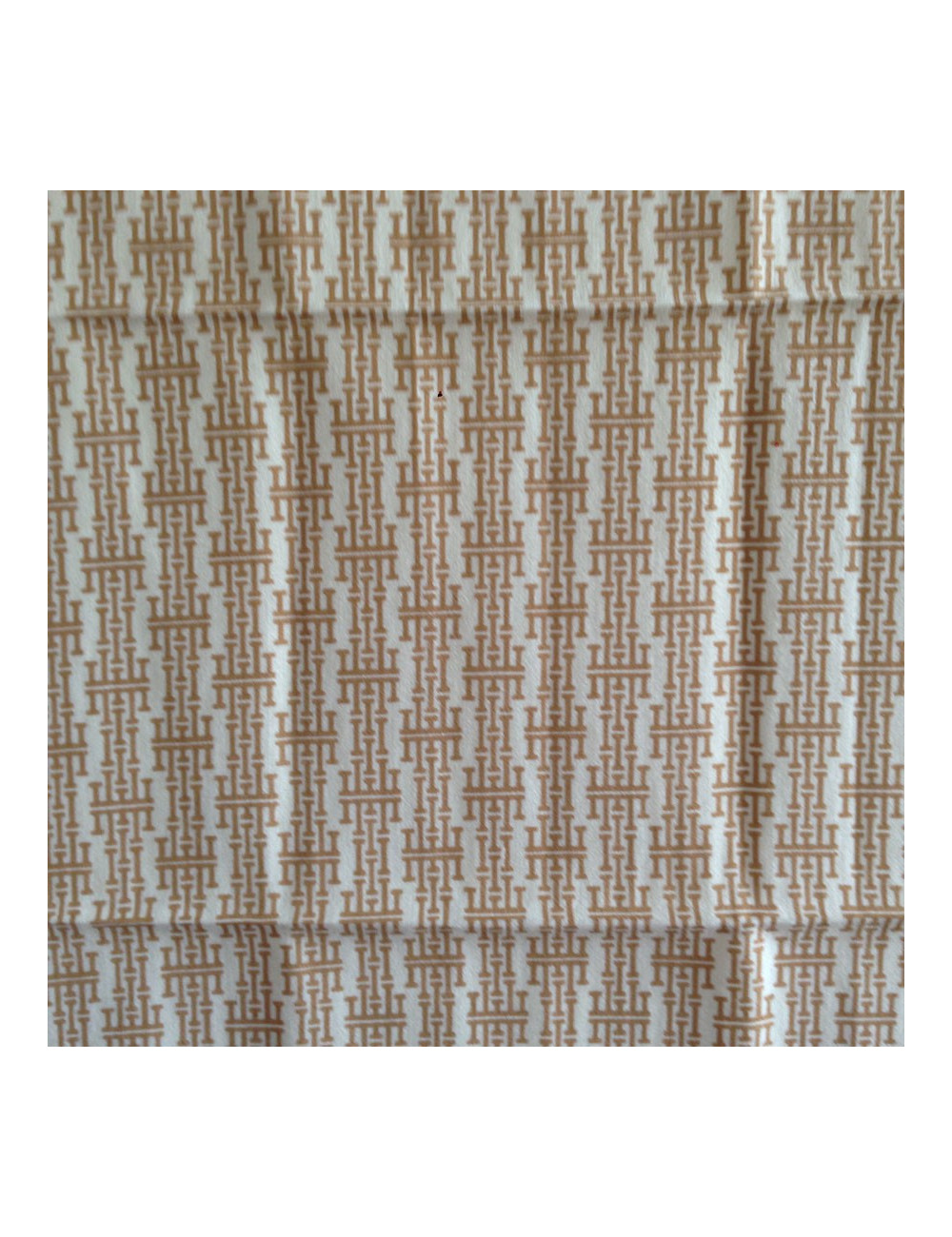 Scarf HERMÈS vintage beige pattern: wool