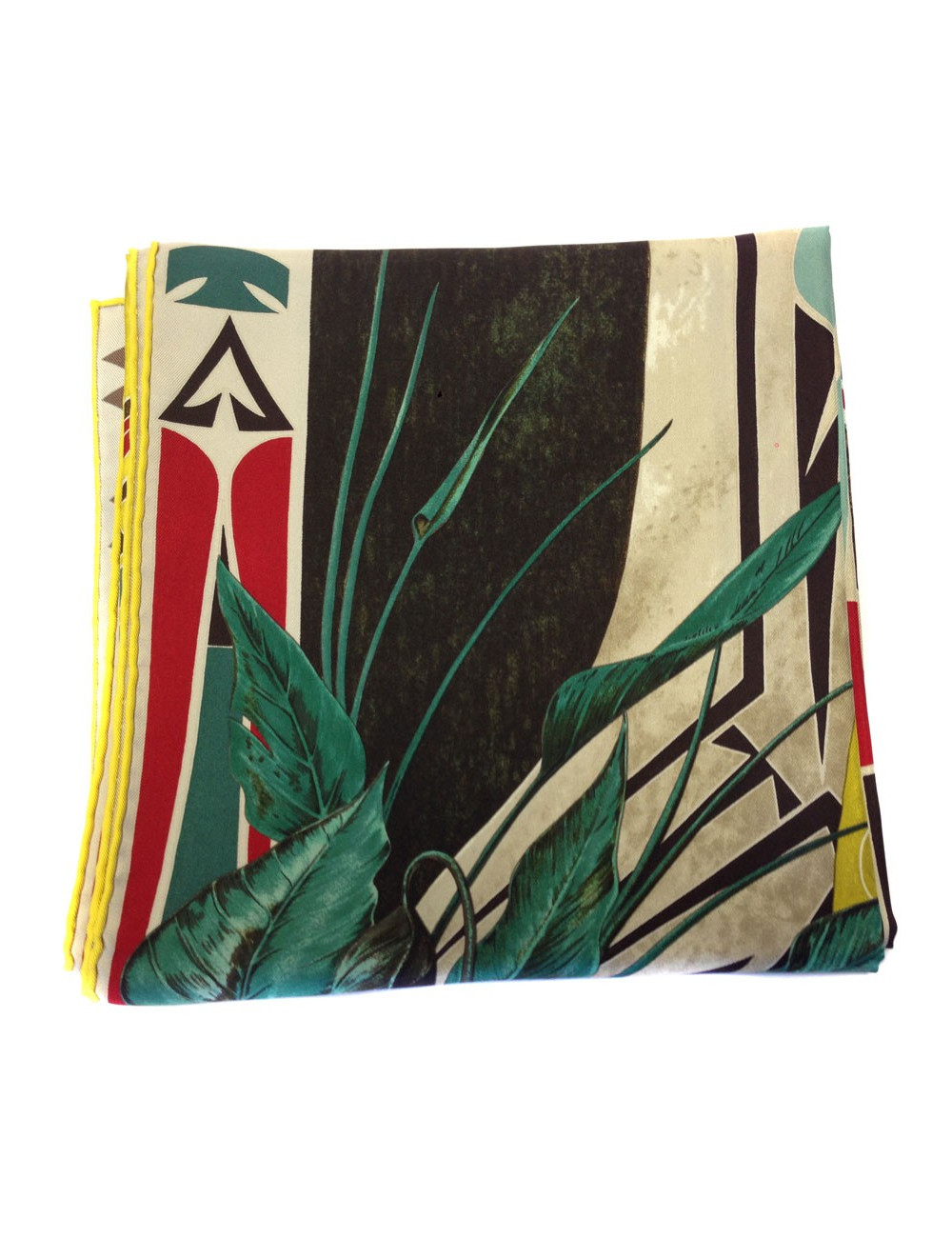 Hermès "WA ' KO NI" Princess Indian yellow silk