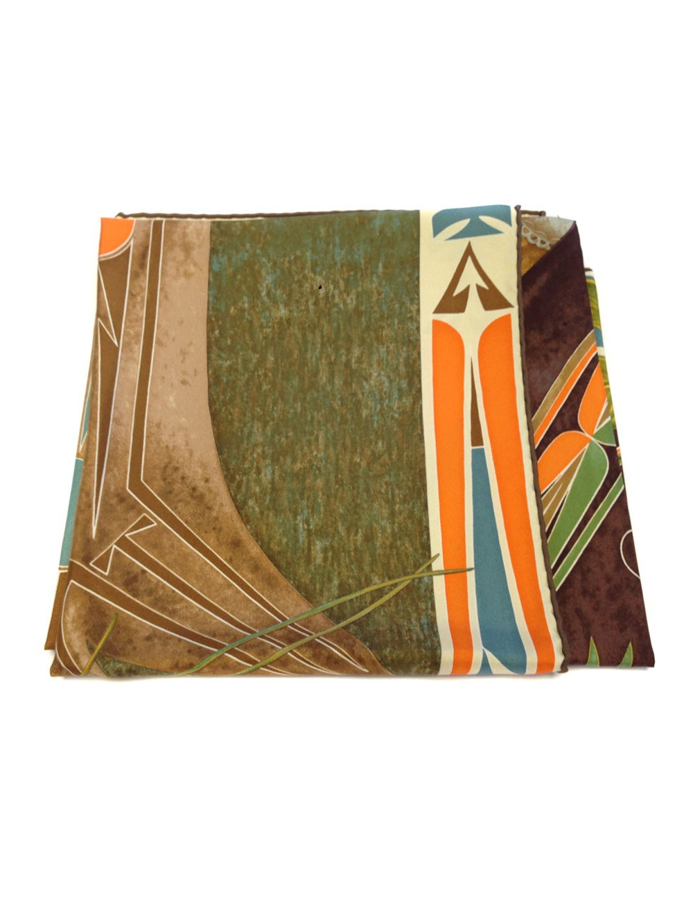 Hermès "WA ' KO NI" Princess Indian in orange silk