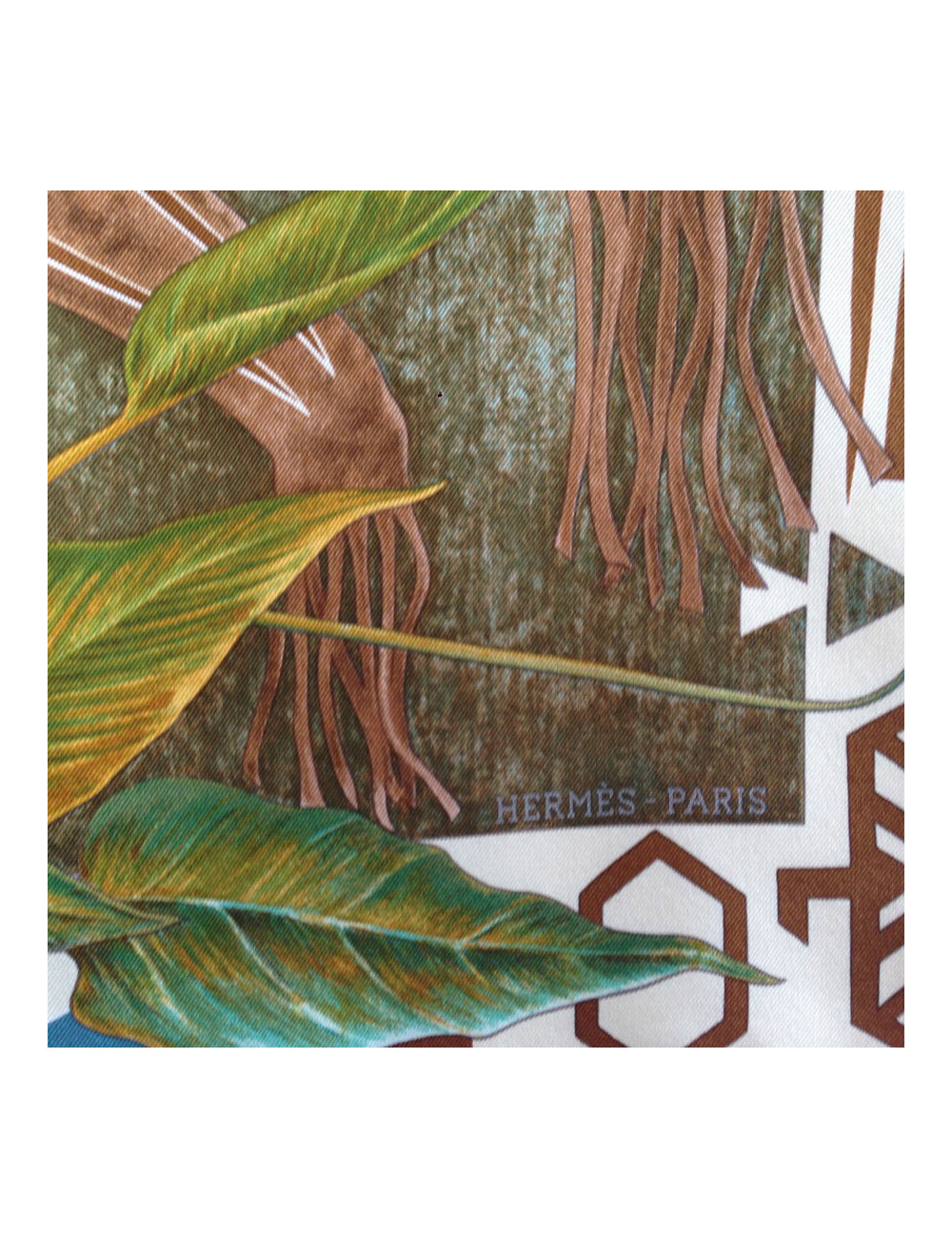 Carré HERMES "WA'KO NI" princesse indienne en soie orange