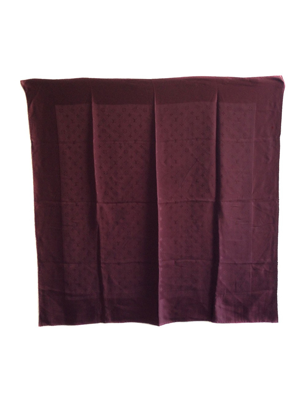 LOUIS VUITTON silk scarf heavy plum color