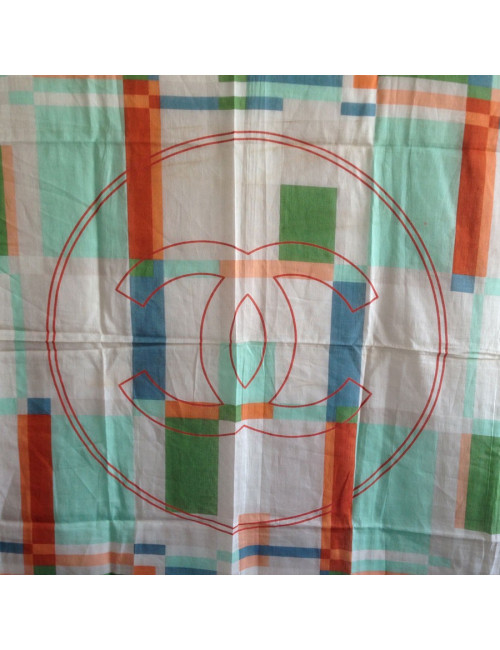 CHANEL multicolor scarf in cotton