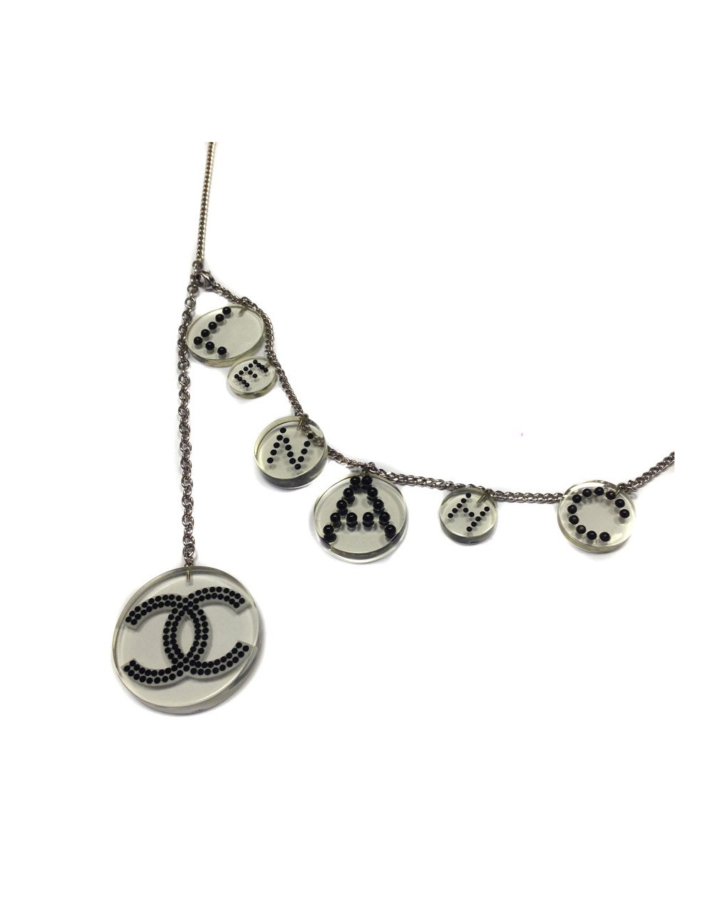 Ceinture sautoir CHANEL en plexi